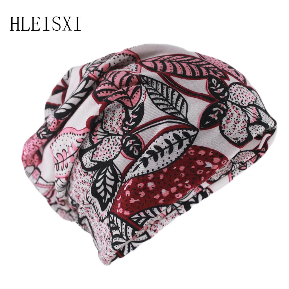 Top Mode Frauen Herbst warme Mützen Schädel für Mädchen Frühling Schal Hut im Freien Blumen Gorras Hip Hop Tanz Motorhaube Verkauf