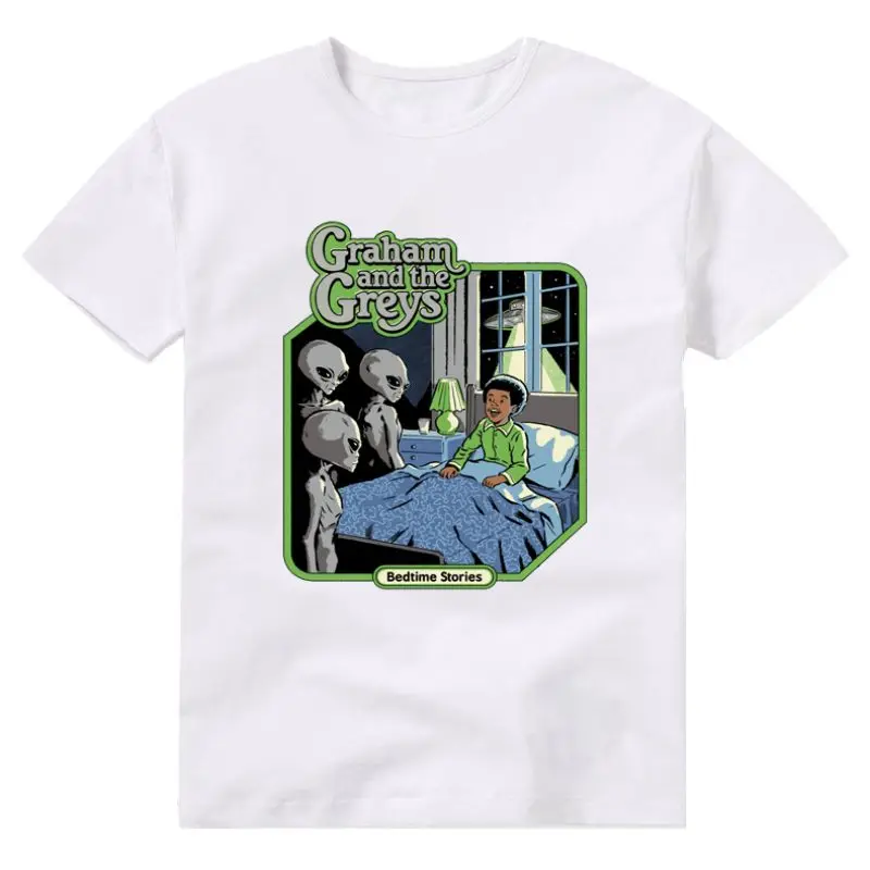 

Graham and The Grey T-shirts Bedtime Stories Modal Round Neck Tee Print Men's Cotton T-shirt Comfortable Camisa Tops Y2k Summer