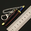 Mini Sword Keychain One Piece 9cm Roronoa Zoro Samurai Anime Scabbard Katana Buckle Key Chain for men women Cosplay Toy Gift 4