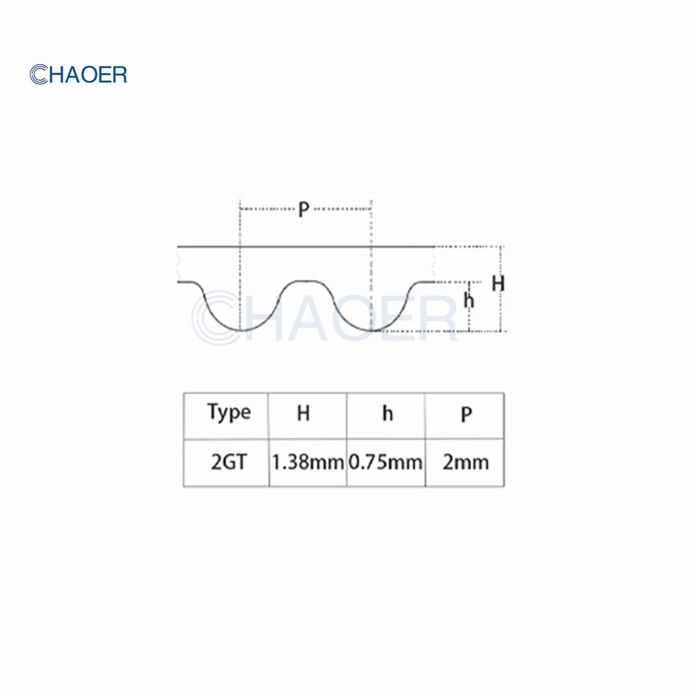 2GT 고무 타이밍 벨트 길이 146 148 150 152 154 156 158 160 162 164 166 168 170 172 174 176 178mm GT2 동기 벨트 2MGT