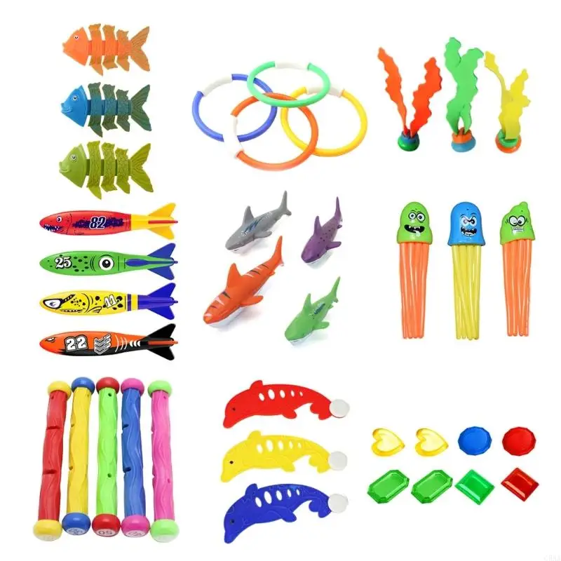 C5AA Pool Diving Toy Funny Summer Pool Toy Underwater Set Kids Diving for Children Adults Swimming Practice