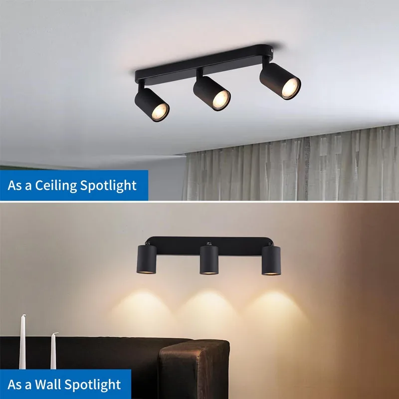 Description Picture 4 of itemLED Wall Lamp GU10 ChandelierCeiling Lamp Bedside Study Book Wall Mounted Spotlight Living Room Indoor Lighting Decor Track