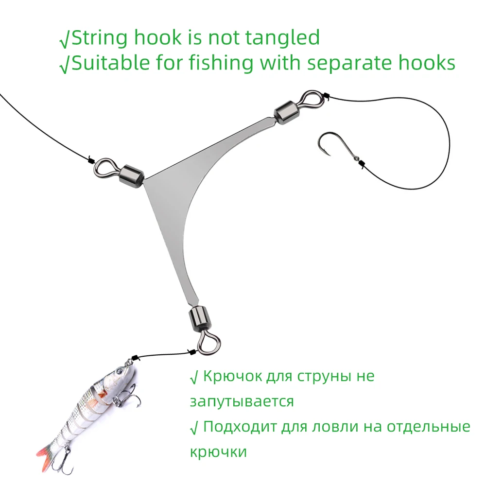 Fishing Tools Fishing Accessories Fishing Tool Fishing Swivels Fishing Tackle 10pcs American 3 Way Stainless Steel Fishing Jig Head Swivels Rolling Pole Connector Tackle Swivel Accessories