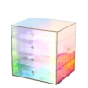 Luxury Colorful Acrylic Cosmetics Holder Drawer Cabinet Dustproof Storage Box Organizer Eye Shadow Lipstick Powder Air Cushion 2