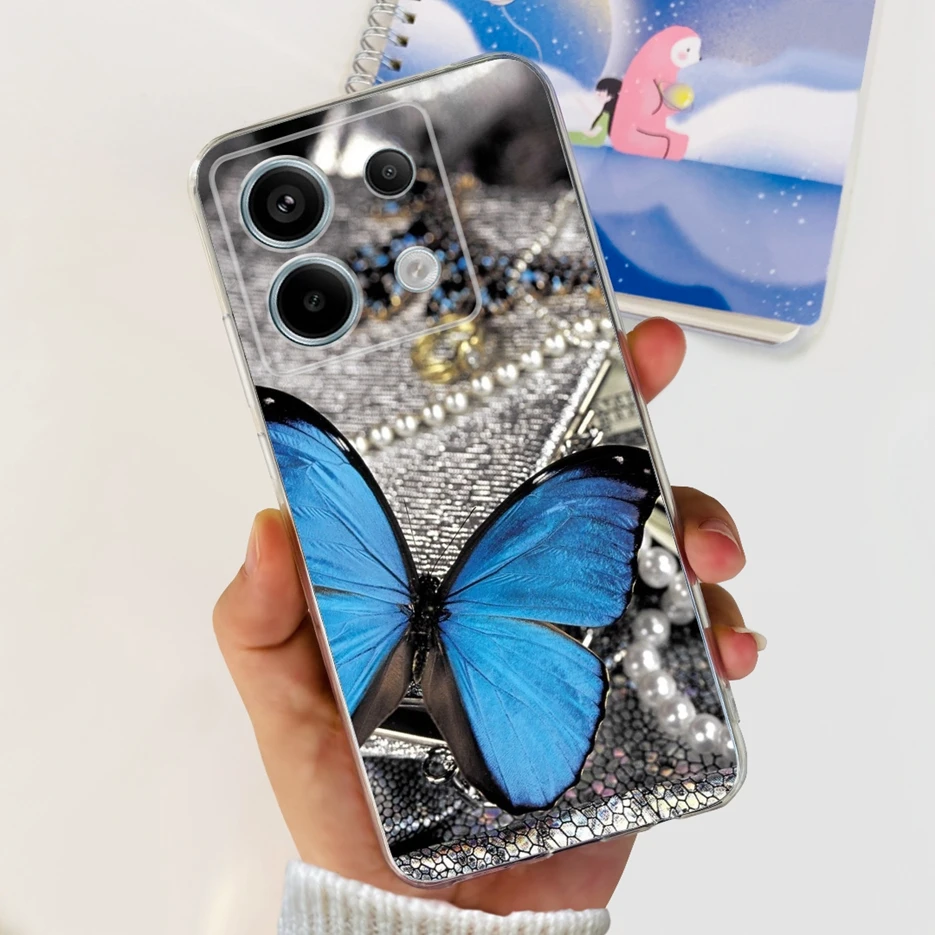 Cute Cat Butterfly Painted Soft Silicone Phone Case