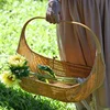 Handwoven Bread Basket and Fruit Tray in Natural Rattan, Rustic Style Basket for Serving Bread and Fruits 5