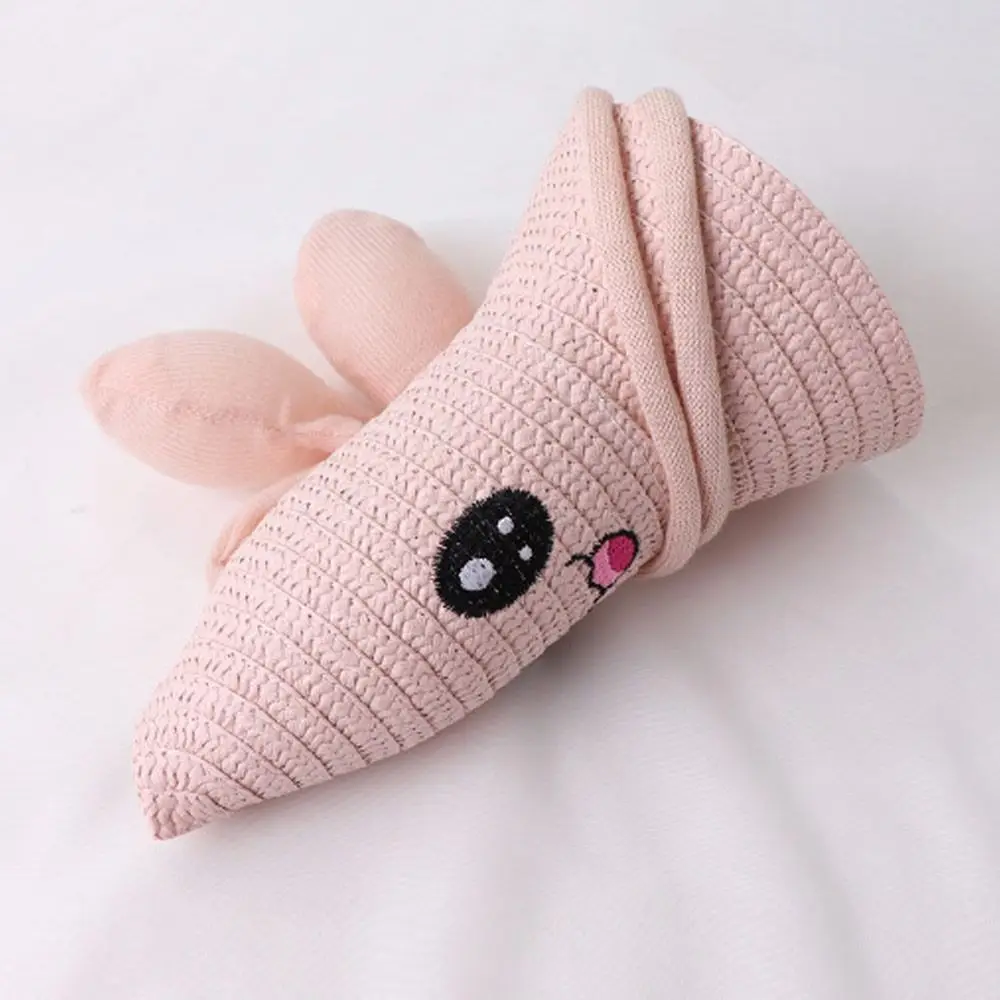 Outdoor Bucket Cap Moving Ears Fisherman's Hat Beach Hat Sun Hat Straw Hats