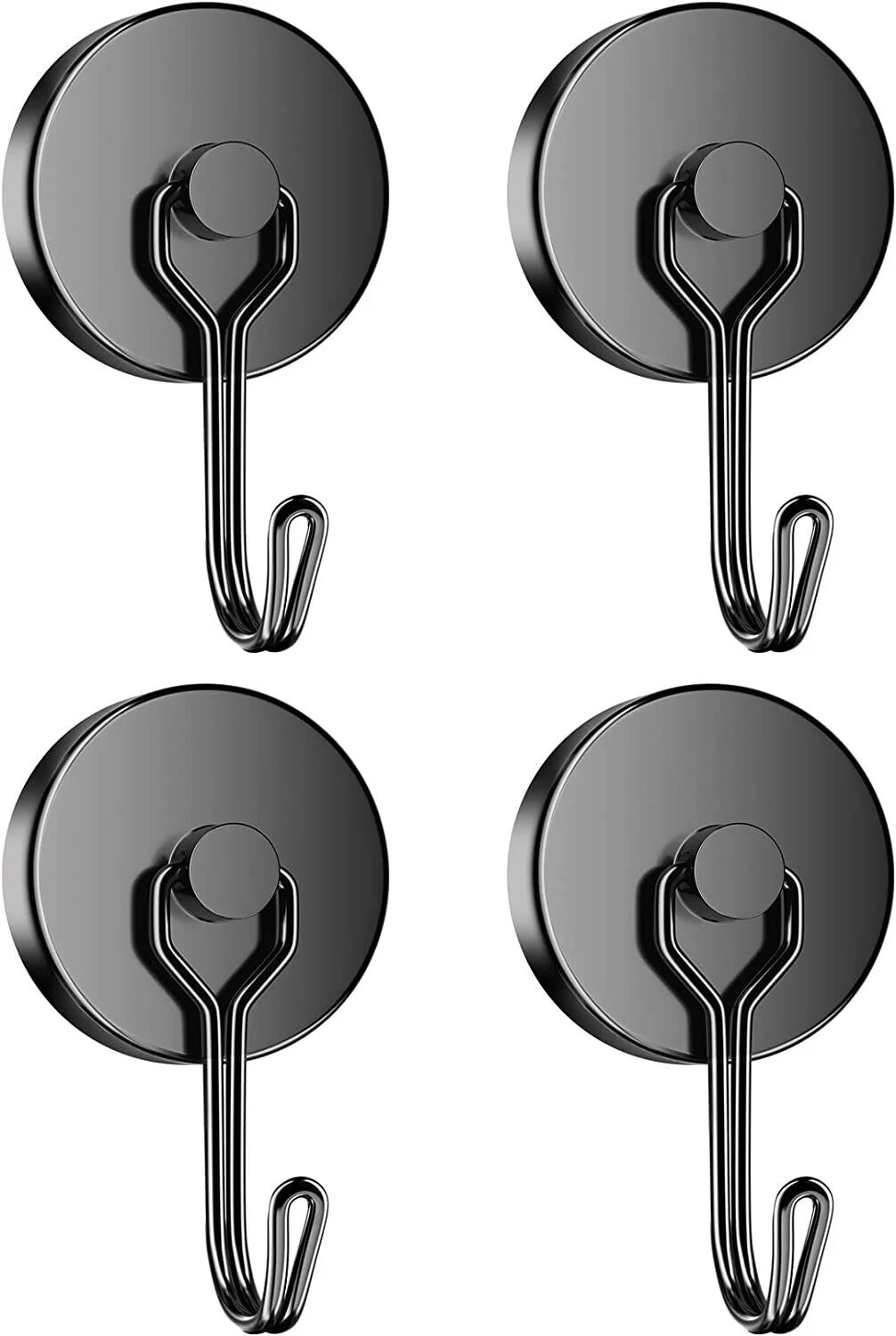 

5Pcs Multi-Purpose Heavy Duty Magnetic Hook Strong Neodymium Magnets Hooks Key Holder Hanger Home Organization And Storage