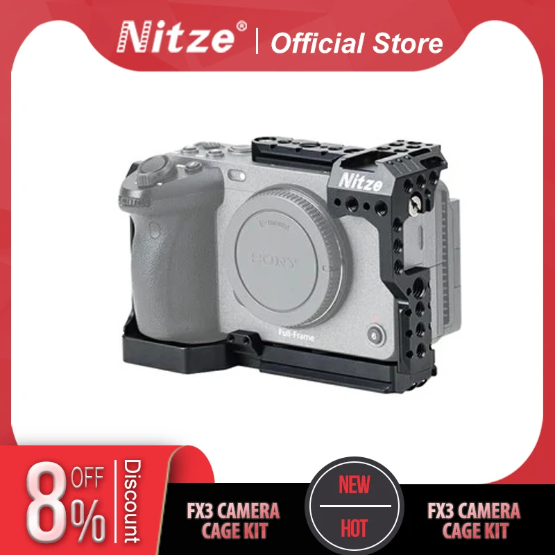 Nitze Fx3 Camera Cage Half Cage With Arca Swiss Qr Plate,nato Rail Design,hdmicable Clamp For