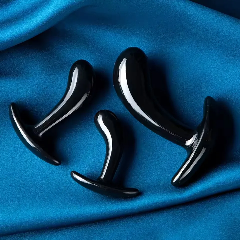 Unisex TPE Daumen-Analplug 3-teiliges Set Tragbarer Prostata-Massage-Einsatz G-Punkt-Stimulation Sexspielzeug für Männer, Frauen und Erwachsene_voghion.com
