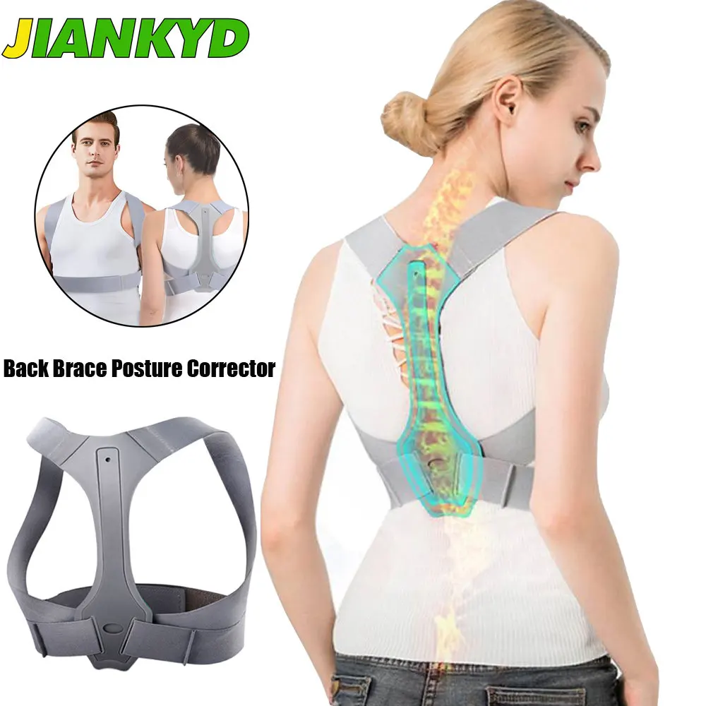 

Back Brace Posture Corrector Adjustable Support Brace, Improves Posture & Provides Lumbar Support For Lower and Upper Back Pain