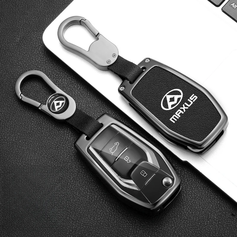 Кожаный чехол для автомобильного ключа с дистанционным управлением из цинкового сплава