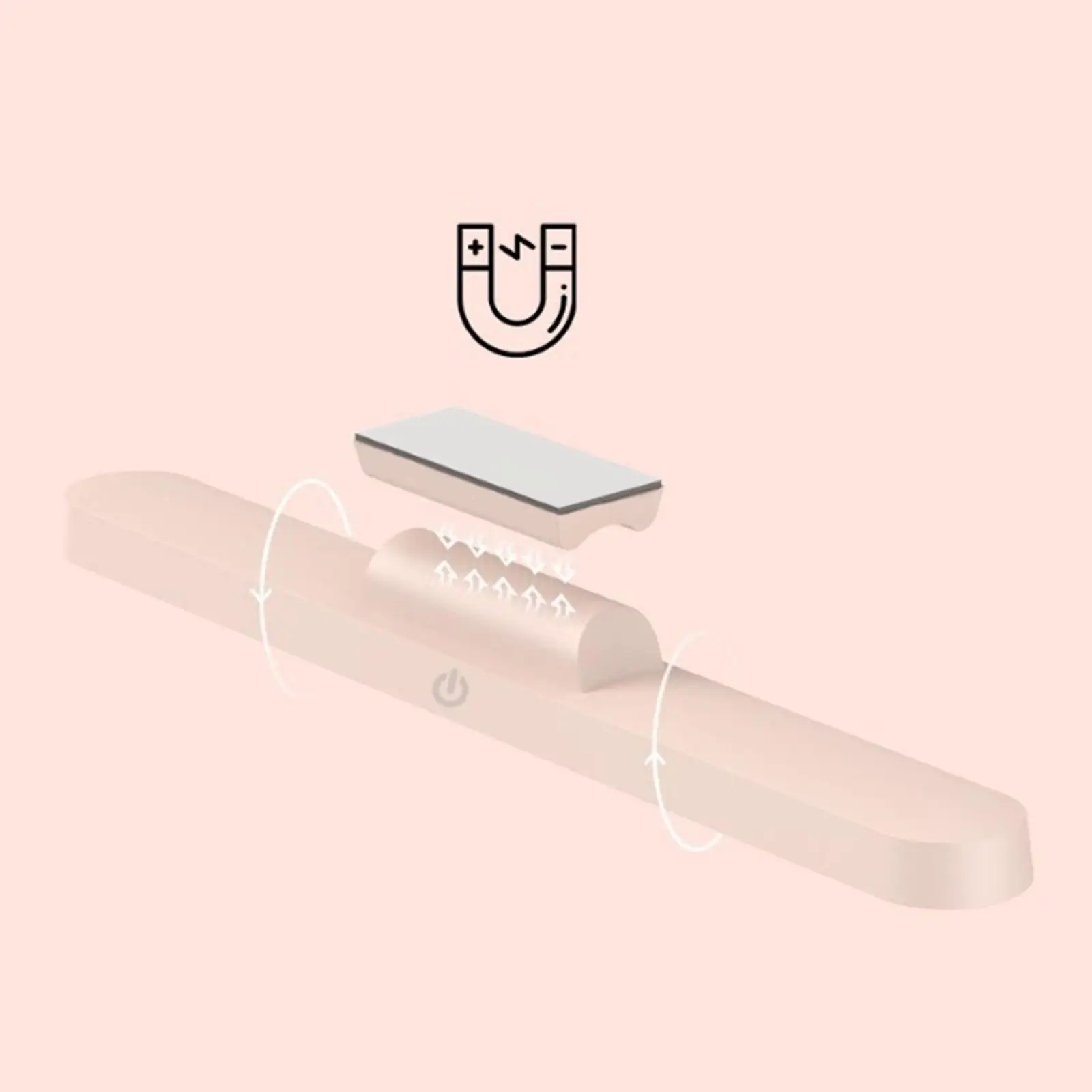 밝기 조절이 가능한 터치 라이트 바, 내장 2000mAh 배터리 및 스틱 자석 마운트