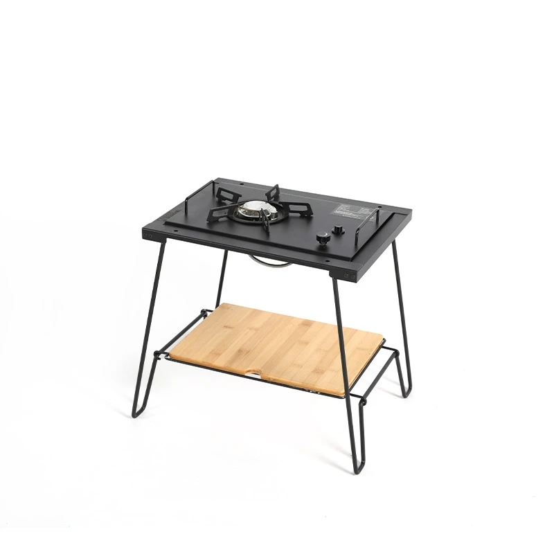 

Outdoor Unit 1 Folding Table Multifunctional Picnic Table Outdoor Camping Aluminum Alloy Black Walnut Exquisite Picnic Table