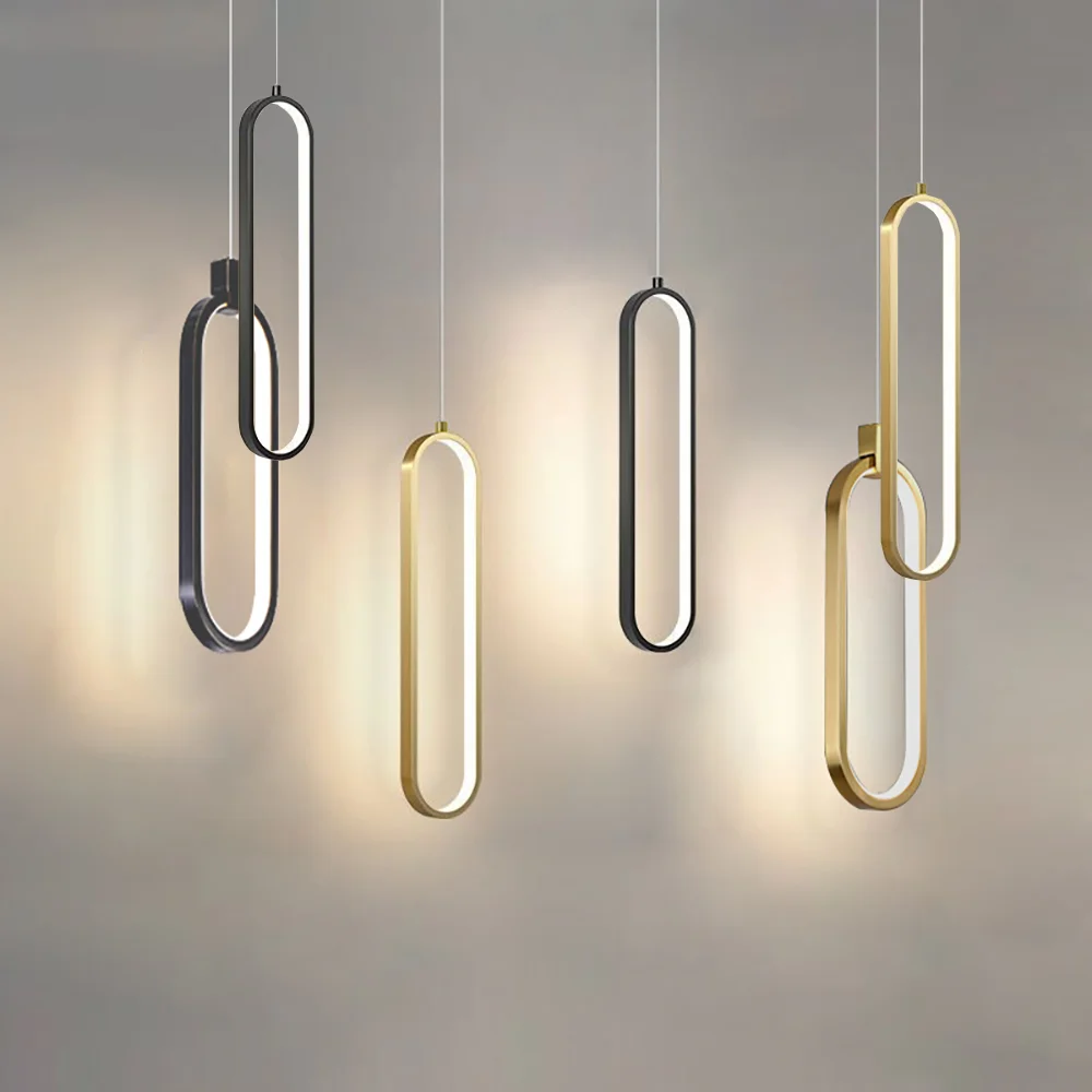 Minimalist Pendant Light Hotel Bar Decoration Aluminium Nordic Pendant Lamp Kitchen Island Bar Chandelier Coffee Shop