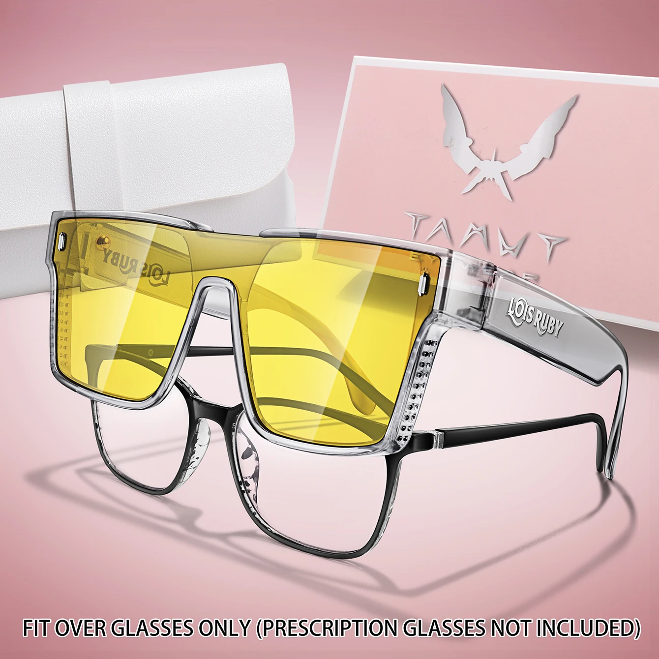 Sunglasses Men and Women Oversized Square Myopic