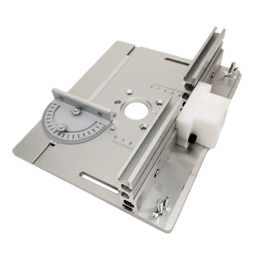 router-tabela-inserir-placa-miter-gauge-carpintaria-bancos-mesa-saw-multifuncional-trimmer-maquina-de-gravura-prata