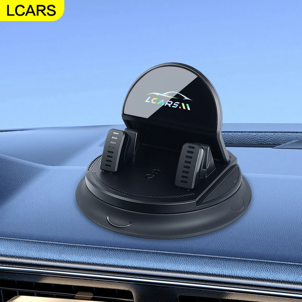 Universal 360° Rotating Phone Stand with Sticky Suction Cup for Dashboard and Home Use