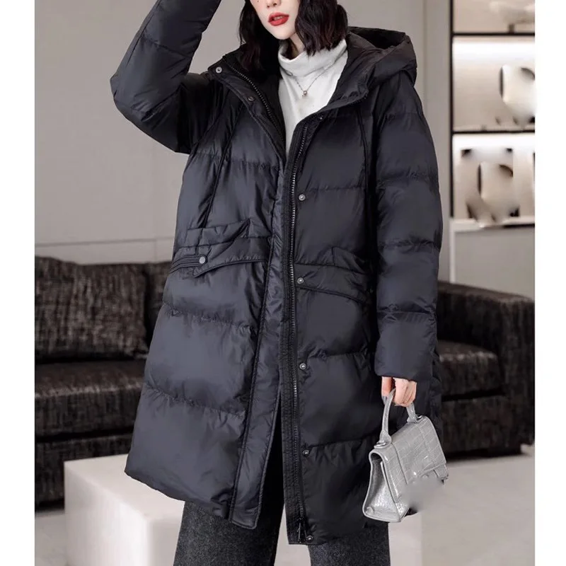 

Women's Clothing High-End Mid-Length down Jacket Winter New 170