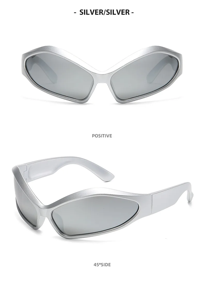 Y2K Radfahren Sport Goggle Luxus Marke Designer Sonnenbrille Frauen Für Männer Vintage Punk Sonnenbrille Trendy Beschichtung Objektiv Coole Shades – Detail 14