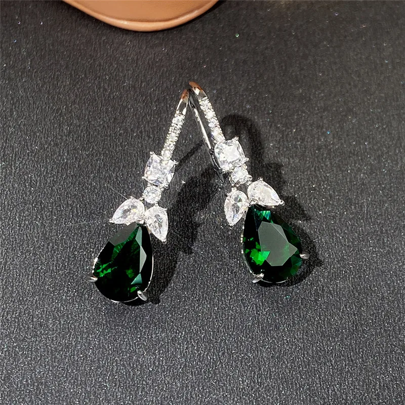 Orecchini Pendenti A Goccia In Cristallo E Strass, Eleganti E Brillanti, Perfetti Per Cerimonie E Matrimoni Per Donna