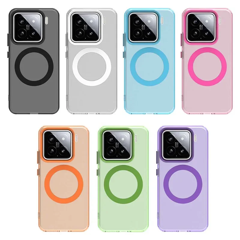 Matte Translucent Magnetic Case with Magsafe Compatibility - Shockproof Cover