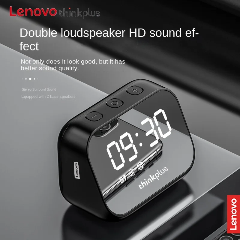 Lenovo TS13 Mini Bluetooth Speaker Portable 5.0 Digital Display Screen Alarm Clock HD Call