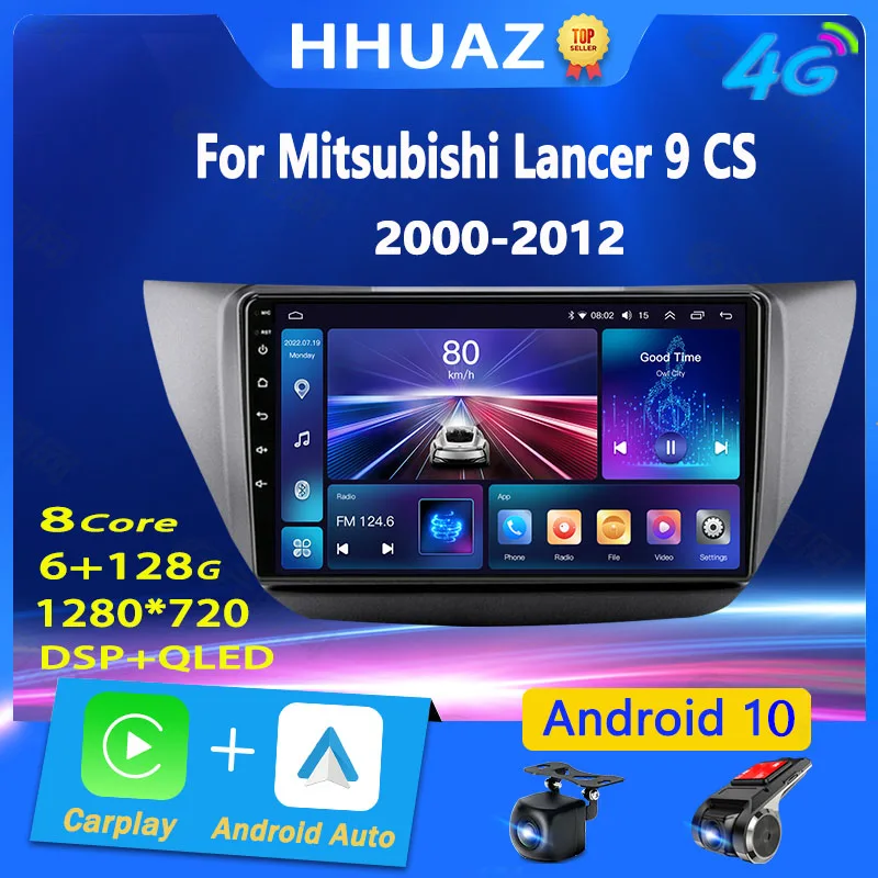 

For Mitsubishi Lancer 9 CS 2000 - 2010 Android 10 Car Radio Multimedia Player 2 Din GPS Carplay Stereo DVD Speakers 2din