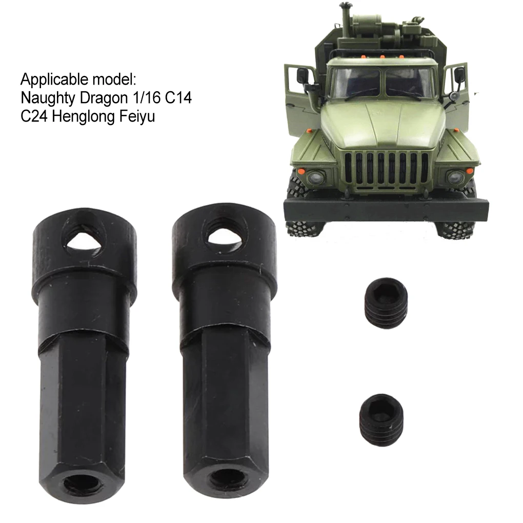 

2Pcs Metal Rear Axle Shaft Adapter Parts for WPL B16 B24 C14 C24 MN D90 D91 MS RC Car Accessories