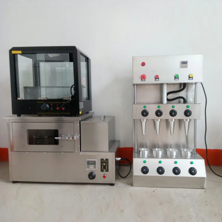 Street Food Machine Pizza Cone Maker Machine Automatic Cone Pizza Machine Snack Machine Conical Pizza Cone Making Machine