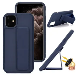 Versatile Magnetic Holder Stand & Kickstand Cell Phone Case with Wrist Strap and Hand Band - iPhone 11 Pro (Navy)