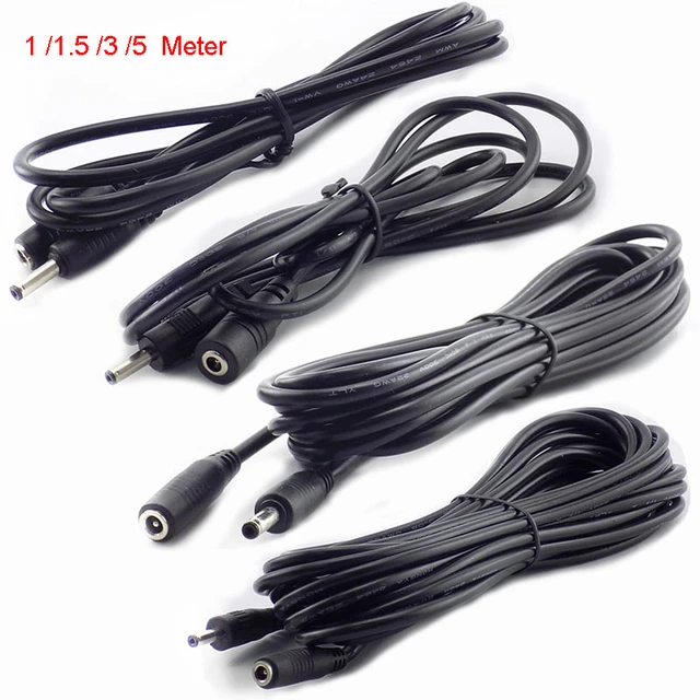 DC Cable 5.5mm x 2.1mm DC Power Cable Extension Cord 1M/2M/3M/5M/10M Male  To Female DC Cable For CCTV Security Cameras LED Strip - AliExpress