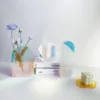 Acrylic vase 3D Geometry Acrylic Flower Pot Nordic Flower Wave Shape Not Fragile Flower  Holder Home Decorat 4