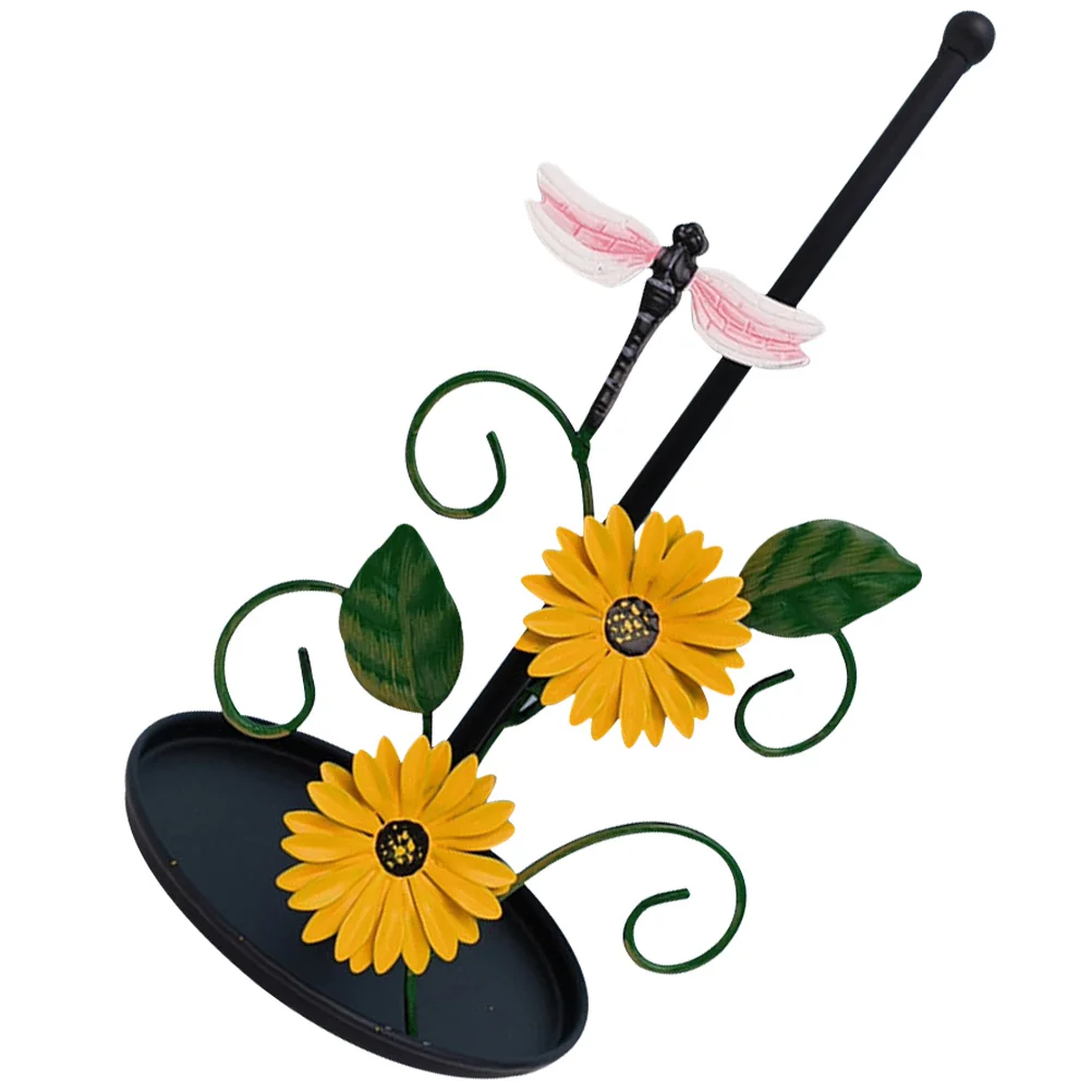 

Dish Towels Holder Stand Tissue Flower Napkin Vertical Desk Paper Metal Toilet Rack Storage