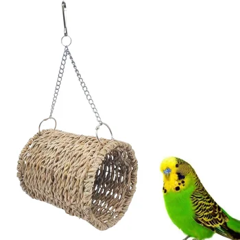 Woven Grass Tunnel Bird & Small Pet Nest 1