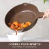 Nonstick Deep Frying  Skillet, 12-inch Saute Pan with Lid, Stay-Cool Handle, Chef  Healthy Cookware Cooking w 4
