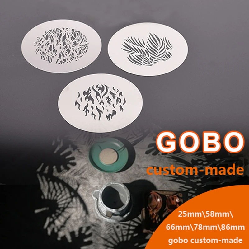 Gobos de Aço Feitos sob Encomenda Al16 Ot1pro Spotlight Padrão Insere a Luz Principal Movente Gobo 22 24 25 27 37.5 mm Personalizado 54 58 66 78 86 mm