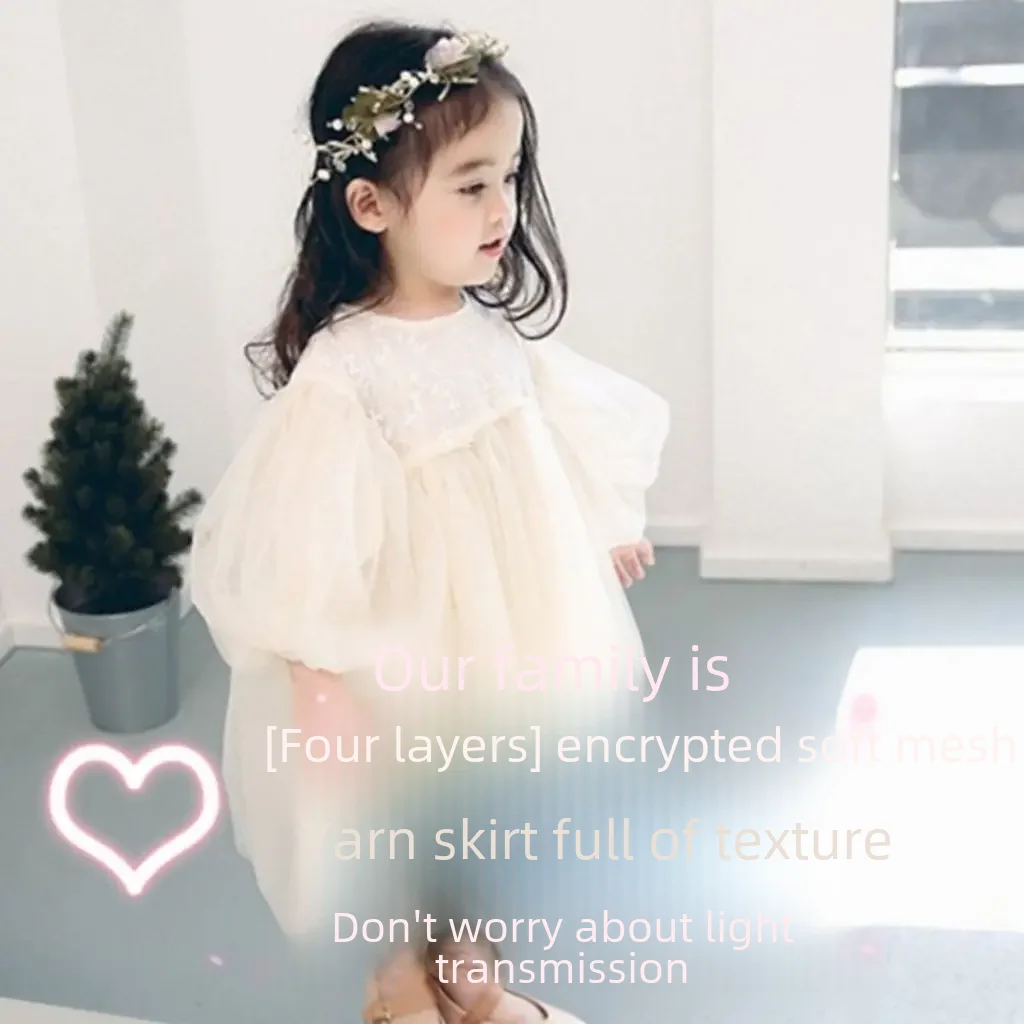 thumbnail image 1 of Vestido de malla elegante para mujer, vestido de princesa para bebé, Primavera/otoño, vestido informal para niños, vestido de fiesta de cumpleaños, Hada, 1 of 4