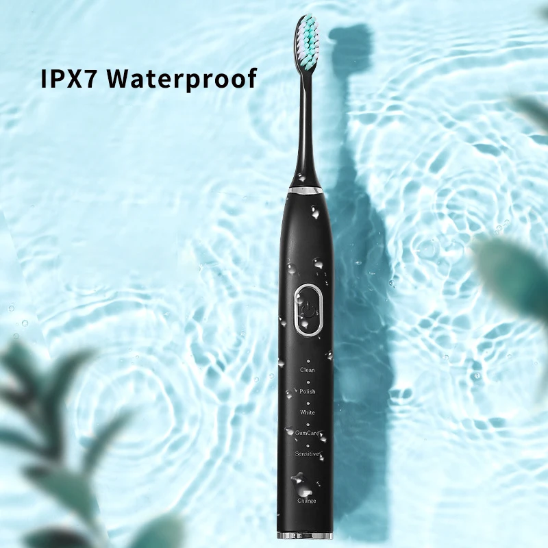 New Sonic Electric Toothbrush USB Rechargeable Metal Teeth Brush IPX7 Waterproof For Adults Teeth Whitening Cleaning Brush