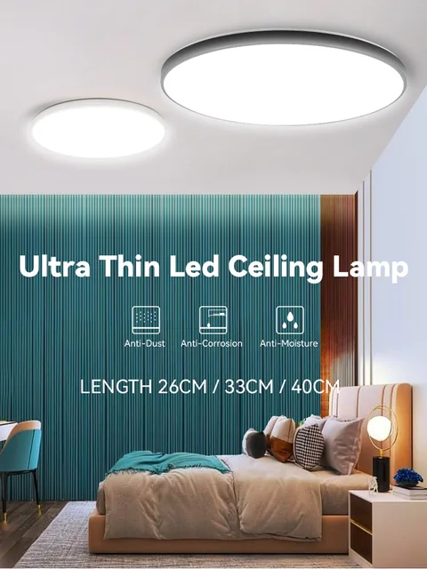 Plafoniera LED Soffitto 18W 4000K - 1600LM, Diametro 22cm - Per Interni Moderni
