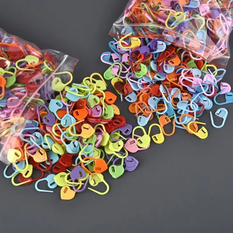 100-1000PCS Stricken Markierung Schnalle Pins Kunststoff Locking Stich Marker Pullover Weben Werkzeuge DIY Nähen Handwerk Liefert – Detail 1