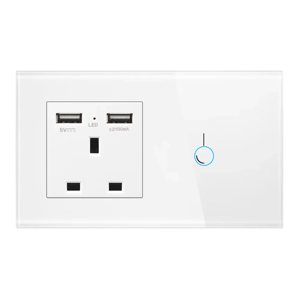 1GANG UK SOCKET WH