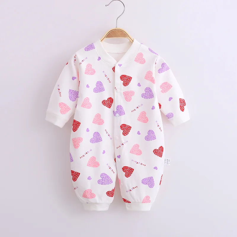Cotton Baby Jumpsuit Baby Long Sleeve Toddler Romper Clothes Newborn Cute Romper Baby Home Clothes Baby Girl Winter Clothes vintage Baby Bodysuits Baby Rompers