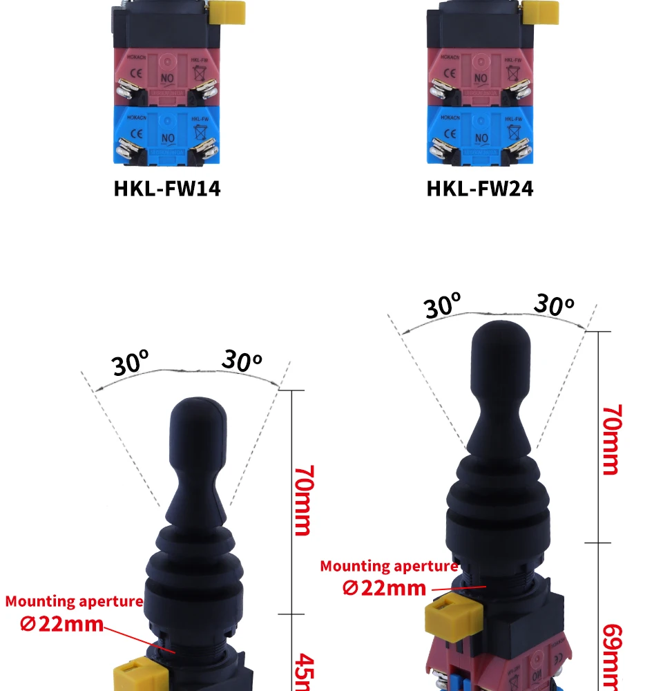 2 Vias, 4 Vias, Auto-Reset, KL-FW12, FW22, FW24, FW14, 22mm
