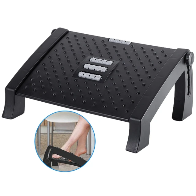 Repose Pieds Bureau Adjustable Footrest with Massaging Function Adjustable  Height Tilt Office Foot Rest Stool Under Desk Support - AliExpress