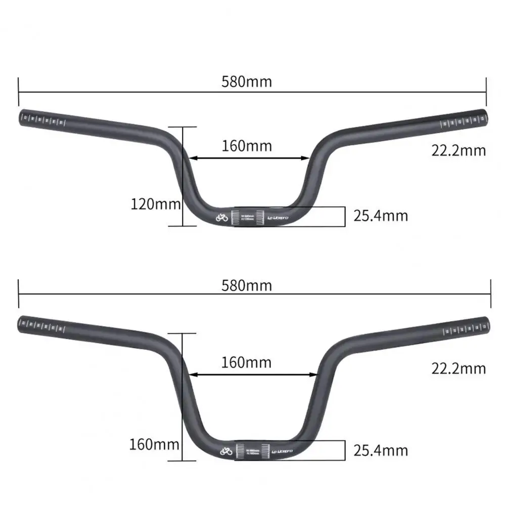 Bicycle Accessories Bicycle Handlebar Ultralight Bicycle Handlebar Aluminum Alloy Shock Absorption U-shaped Good Toughness Bike Part