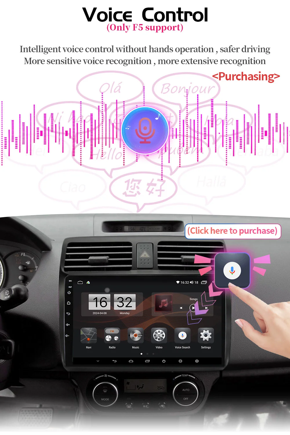 Android 14 авто радио мультимедийная навигация беспроводной Carplay ...