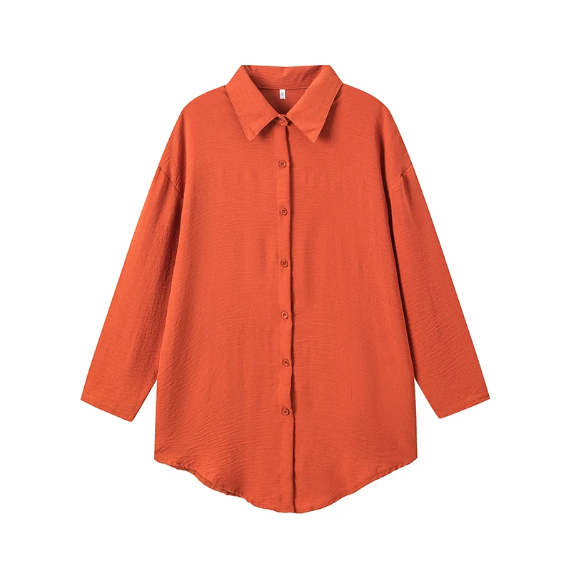 Grenz überschreitende Außenhandel Damen bekleidung Herbst und Winter neue Amazon Revers lang ärmel ige Baumwolle Leinen Casual Fashion Shi – Detail 27
