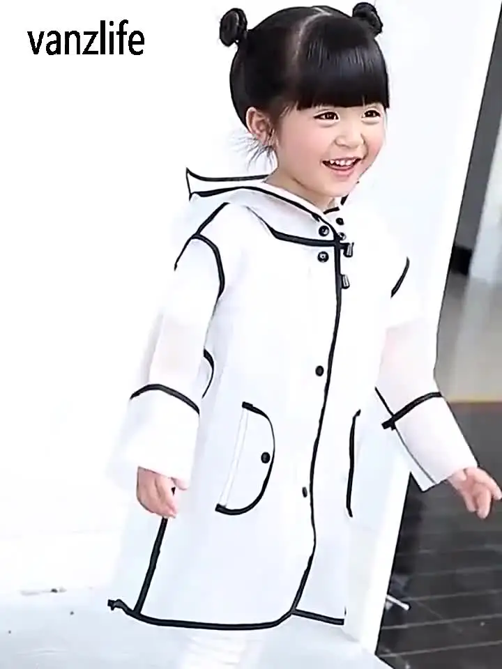 FILOWA Imperméable à Capuche Enfant 3-10 Ans - Combinaison Pluie Respirante Avec Sac De Rangement