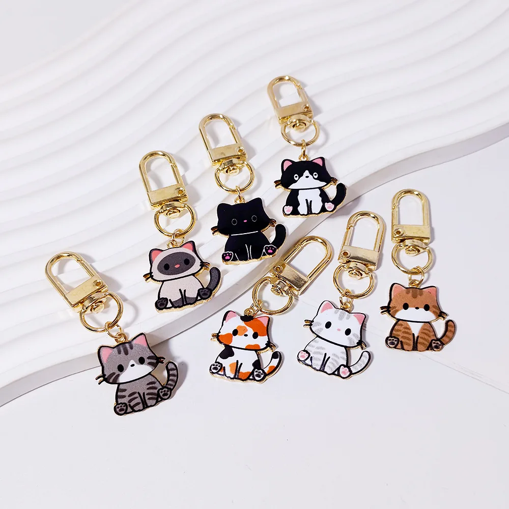 GAIORD Lindo Llavero De Gato, Llavero Kawaii, Accesorios De Decoración De Bolsas, Llavero Para Amantes De Los Gatos